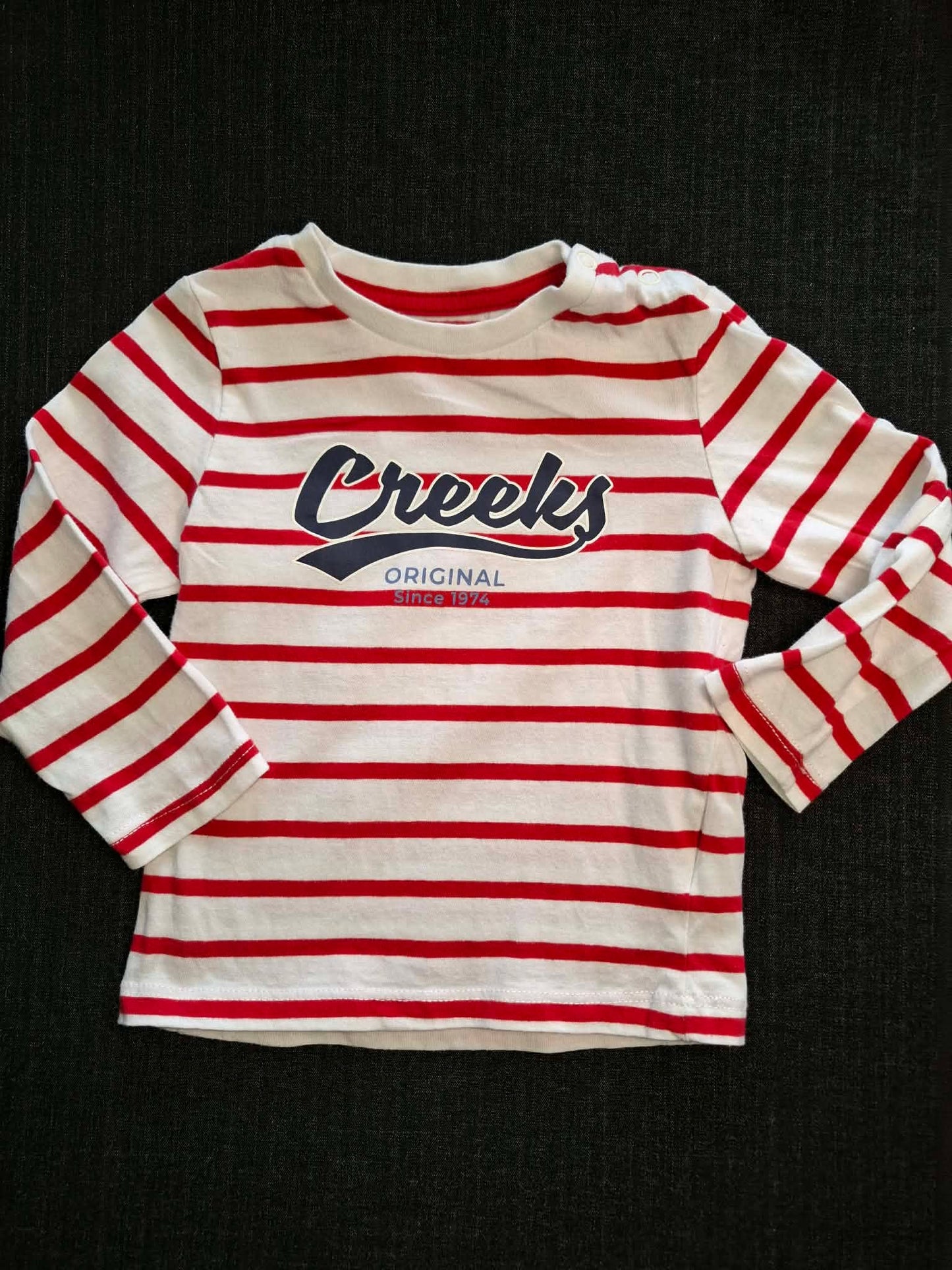 tee shirt fin taille 12/18mois 80cm Creeks