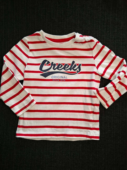 tee shirt fin taille 12/18mois 80cm Creeks